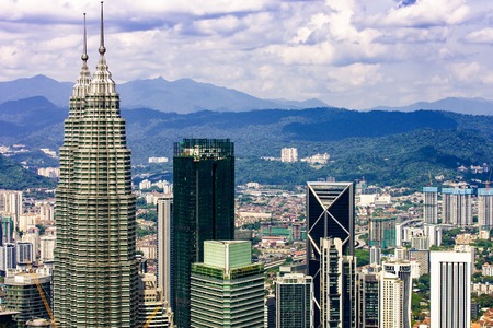 Kuala lumpur city skyline with skyscrapers malaysia