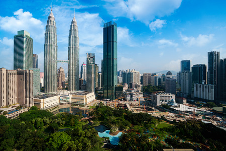 Kuala lumpur city skyline malaysia Stock Photo