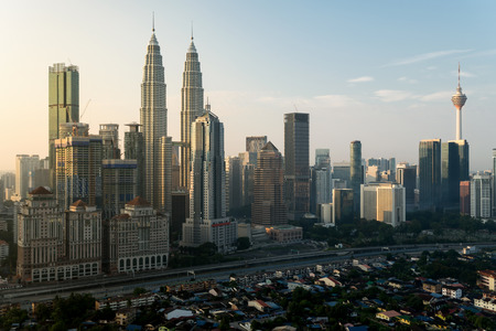 Kuala lumpur city skyline and skyscrapers building at business district downtown in kuala lumpur malaysia asia Stock Photo