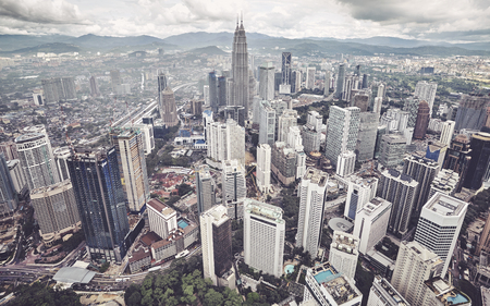 Kuala lumpur skyline color toned picture malaysia