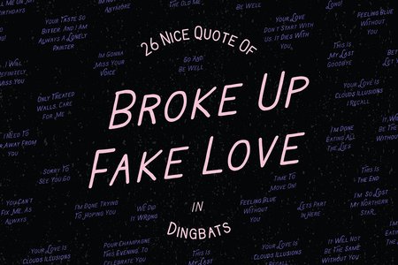 Broke up fake love dingbats