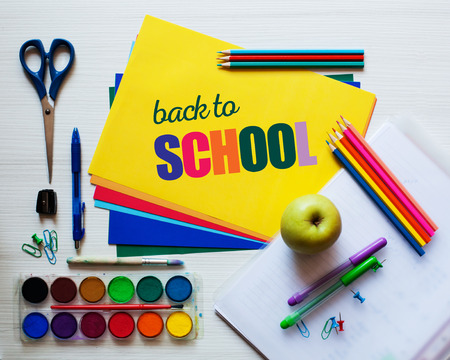 Back to school bright colorful and stylish design background