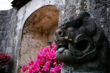 Shisa figurine in okinawa japan