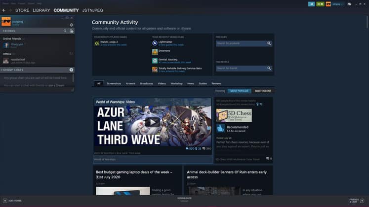 EGS and Steam Social Features