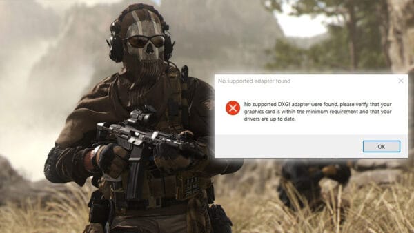 Fix No Supported DXGI Adapter Were Found In Modern Warfare 2