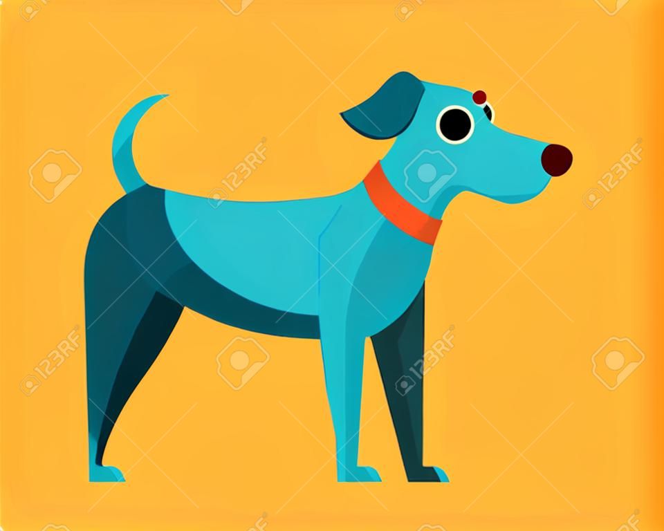 Dog icon. Flat illustration of dog vector icon for web design.