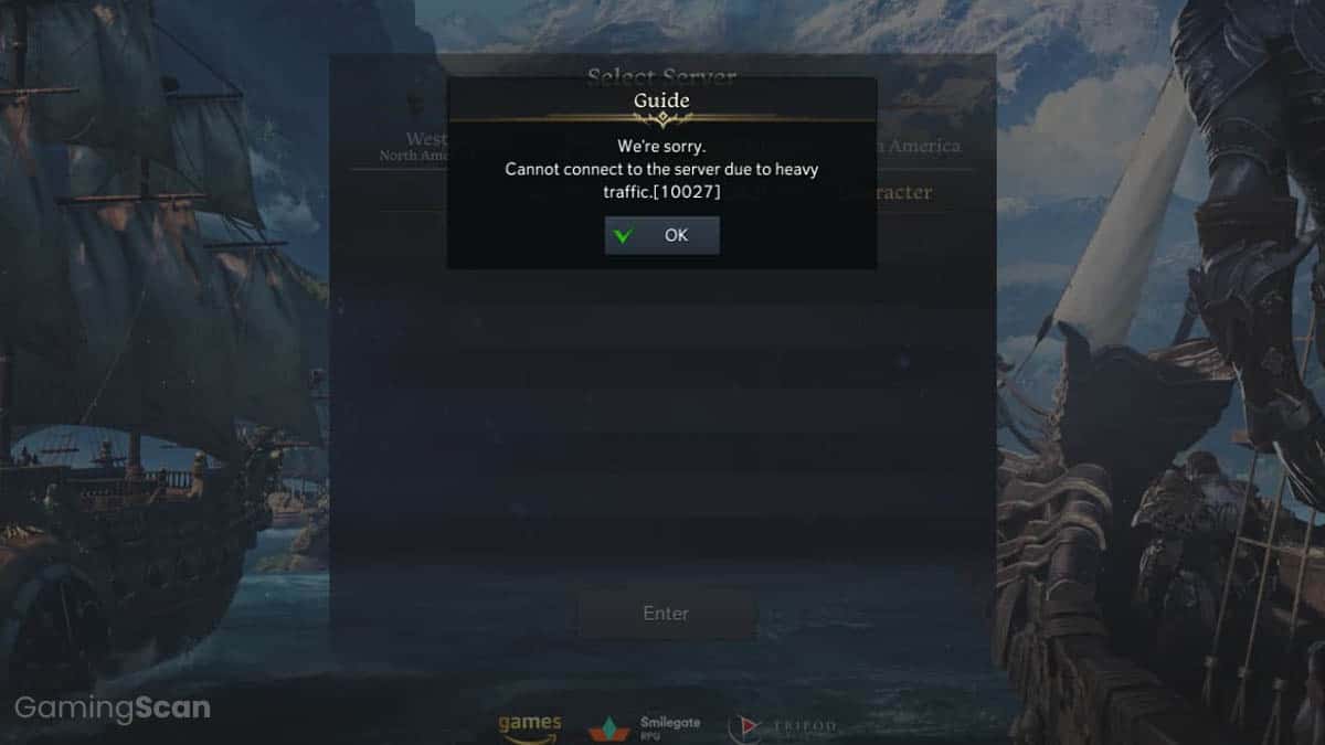 Lost Ark Cannot Connect To The Server Due To Heavy Traffic Error