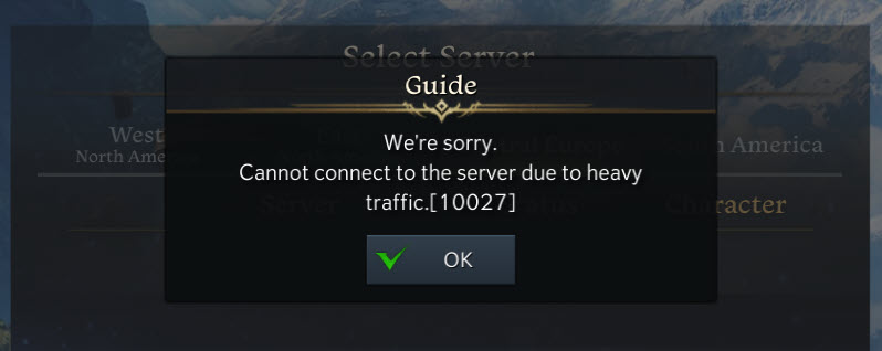 Lost Ark Cannot Connect To The Server Due To Heavy Traffic