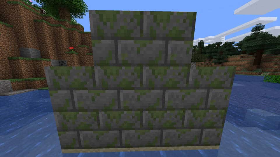 Minecraft mossy stone bricks